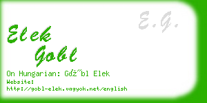 elek gobl business card